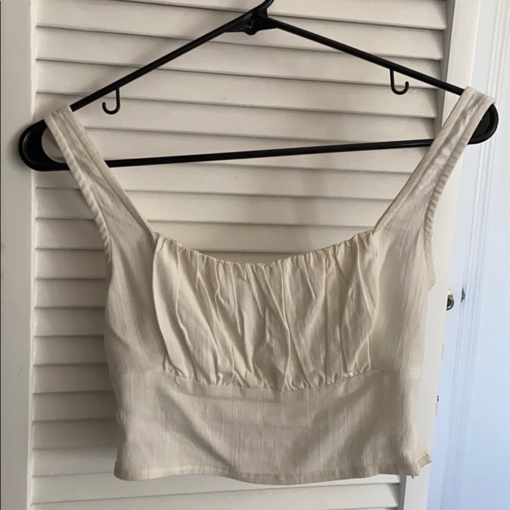 pacsun kendall and kylie white crop top tank top